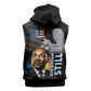 Black Americans Happy MLK Day Sleeveless Zip Hoodie I Have A Dream - African Pride