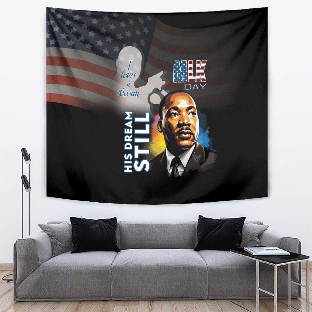 Black Americans Happy MLK Day Tapestry I Have A Dream