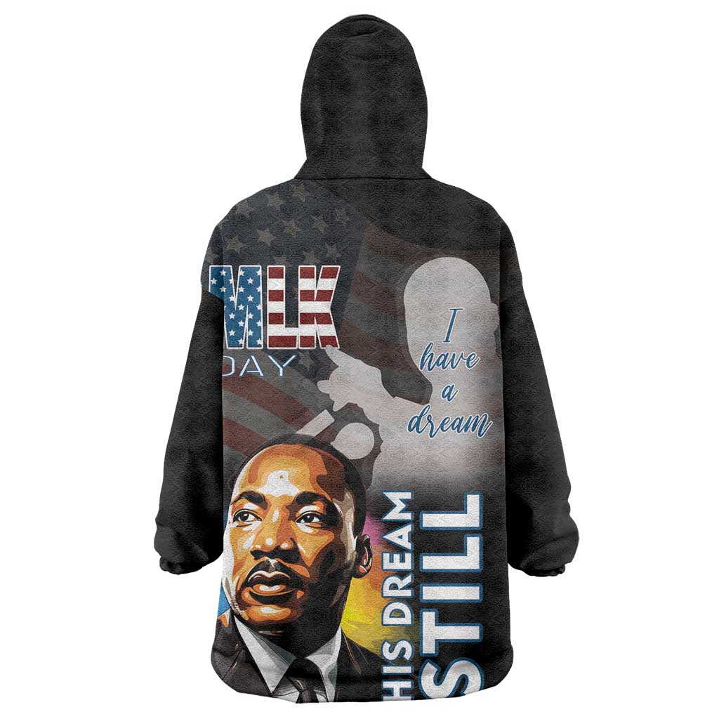 Black Americans Happy MLK Day Wearable Blanket Hoodie I Have A Dream