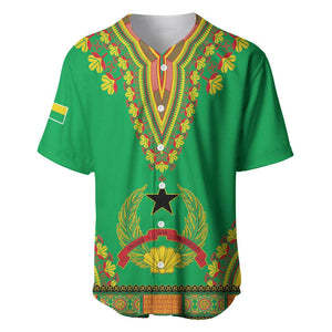 Personalised Afro Guinea Bissau Baseball Jersey Dashiki With Coat Of Arms