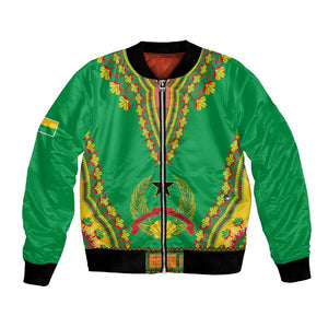 Personalised Afro Guinea Bissau Bomber Jacket Dashiki With Coat Of Arms