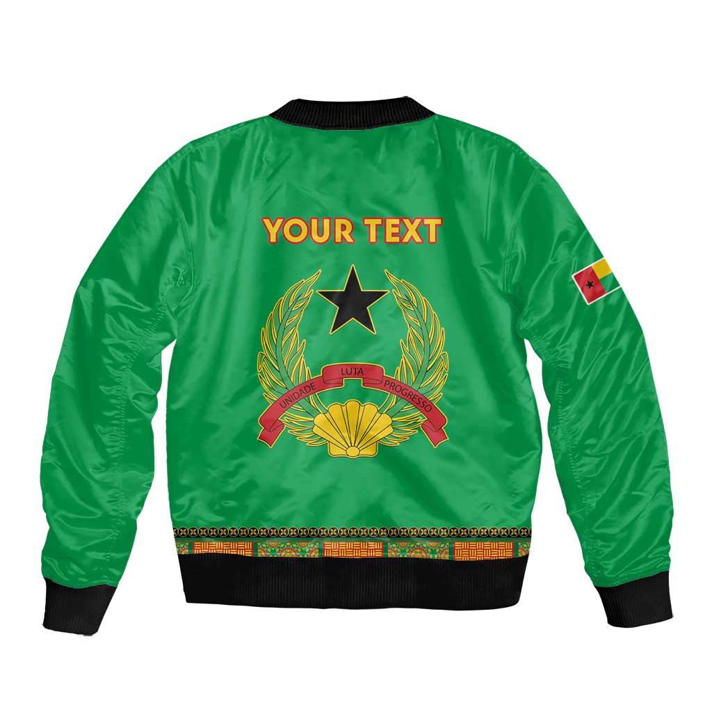 Personalised Afro Guinea Bissau Bomber Jacket Dashiki With Coat Of Arms