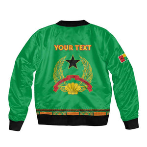 Personalised Afro Guinea Bissau Bomber Jacket Dashiki With Coat Of Arms