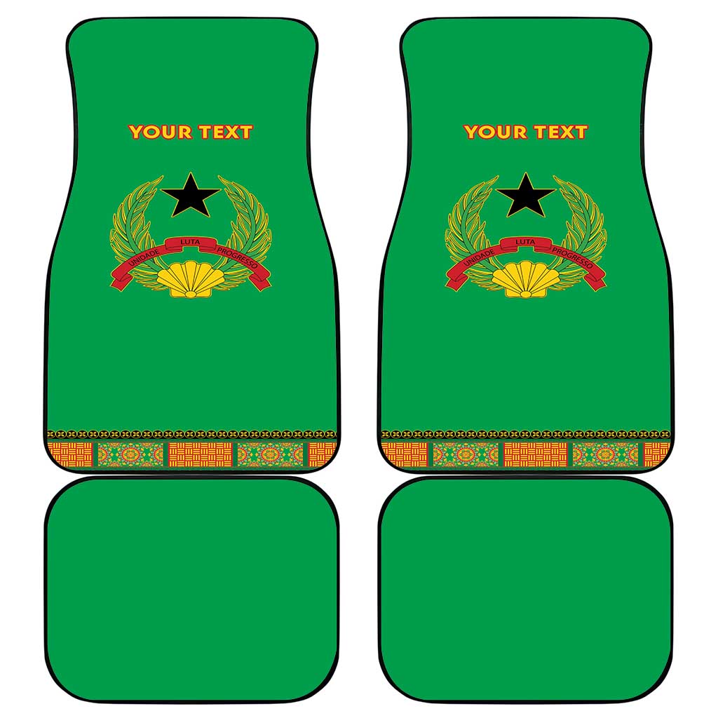 Personalised Afro Guinea Bissau Car Mats Dashiki With Coat Of Arms