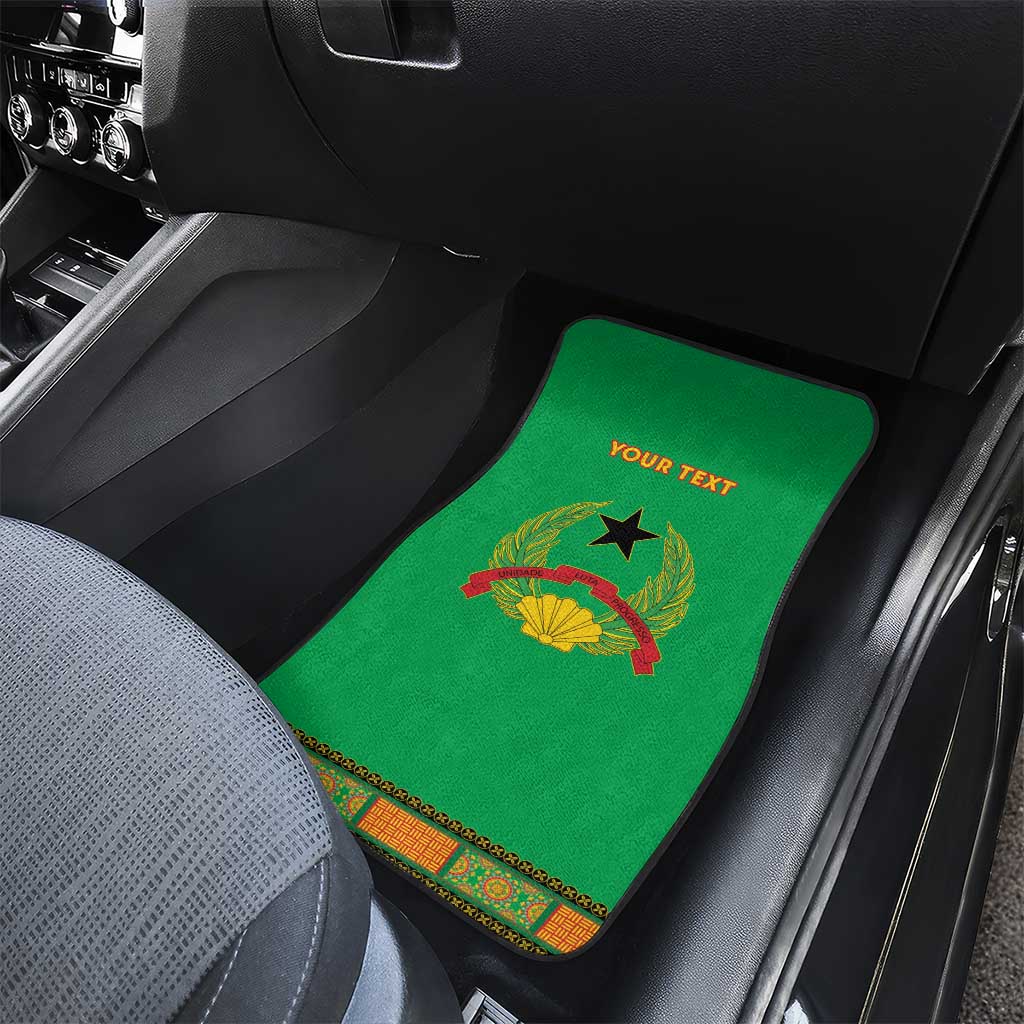 Personalised Afro Guinea Bissau Car Mats Dashiki With Coat Of Arms