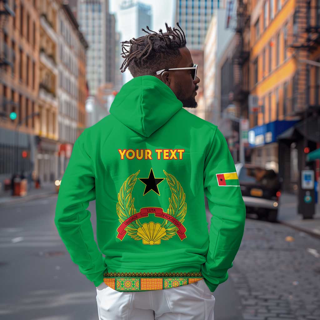 Personalised Afro Guinea Bissau Hoodie Dashiki With Coat Of Arms