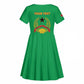 Personalised Afro Guinea Bissau Kid Short Sleeve Dress Dashiki With Coat Of Arms