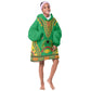 Personalised Afro Guinea Bissau Kid Wearable Blanket Hoodie Dashiki With Coat Of Arms