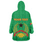 Personalised Afro Guinea Bissau Kid Wearable Blanket Hoodie Dashiki With Coat Of Arms