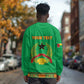 Personalised Afro Guinea Bissau Long Sleeve Shirt Dashiki With Coat Of Arms