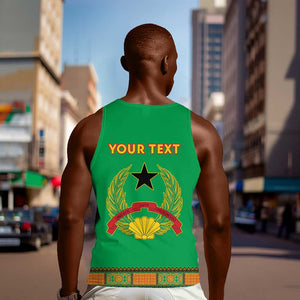 Personalised Afro Guinea Bissau Men Tank Top Dashiki With Coat Of Arms
