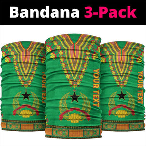 Personalised Afro Guinea Bissau Neck Gaiter Dashiki Coat Of Arms LT15