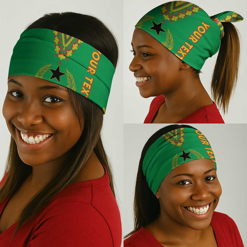 Personalised Afro Guinea Bissau Neck Gaiter Dashiki Coat Of Arms LT15