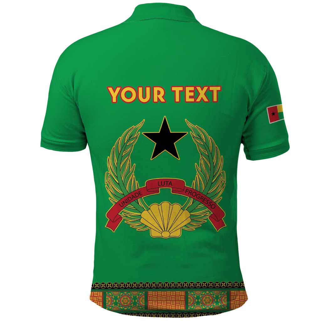 Personalised Afro Guinea Bissau Polo Shirt Dashiki With Coat Of Arms