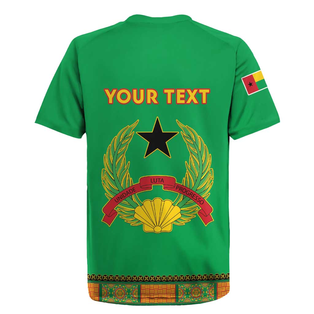 Personalised Afro Guinea Bissau Rugby Jersey Dashiki With Coat Of Arms