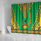 Personalised Afro Guinea Bissau Shower Curtain Dashiki With Coat Of Arms