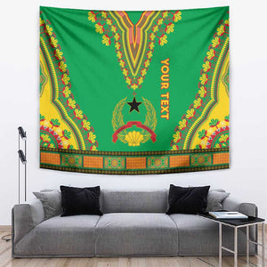 Personalised Afro Guinea Bissau Tapestry Dashiki With Coat Of Arms