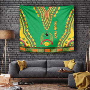 Personalised Afro Guinea Bissau Tapestry Dashiki With Coat Of Arms