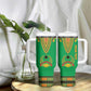 Personalised Afro Guinea Bissau Tumbler With Handle Dashiki With Coat Of Arms