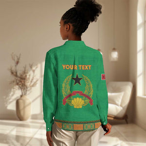 Personalised Afro Guinea Bissau Women Casual Shirt Dashiki With Coat Of Arms LT15