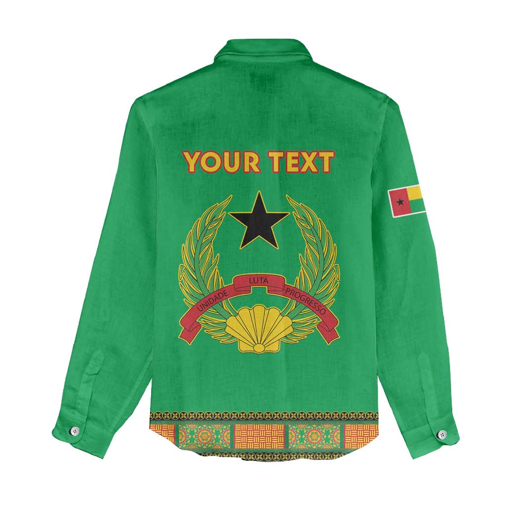 Personalised Afro Guinea Bissau Women Casual Shirt Dashiki With Coat Of Arms LT15