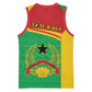 Personalised Afro Guinea Bissau Basketball Jersey Coat Of Arms Mix African Pattern - African Pride