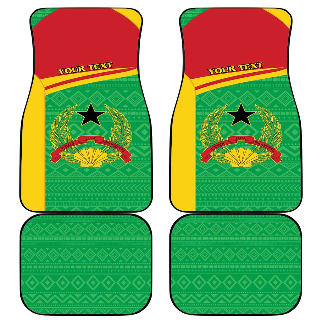Personalised Afro Guinea Bissau Car Mats Coat Of Arms Mix African Pattern