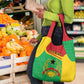 Personalised Afro Guinea Bissau Grocery Bag Coat Of Arms Mix African Pattern