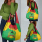 Personalised Afro Guinea Bissau Grocery Bag Coat Of Arms Mix African Pattern
