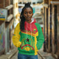 Personalised Afro Guinea Bissau Hoodie Coat Of Arms Mix African Pattern