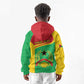 Personalised Afro Guinea Bissau Kid Hoodie Coat Of Arms Mix African Pattern