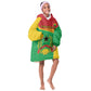 Personalised Afro Guinea Bissau Kid Wearable Blanket Hoodie Coat Of Arms Mix African Pattern