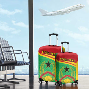 Personalised Afro Guinea Bissau Luggage Cover Coat Of Arms Mix African Pattern