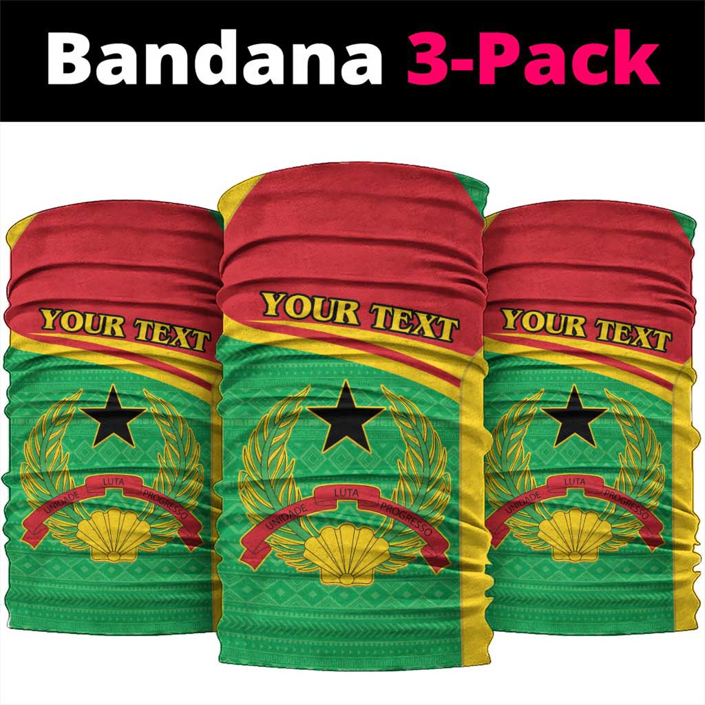 Personalised Afro Guinea Bissau Neck Gaiter Coat Of Arms Mix African Pattern LT15