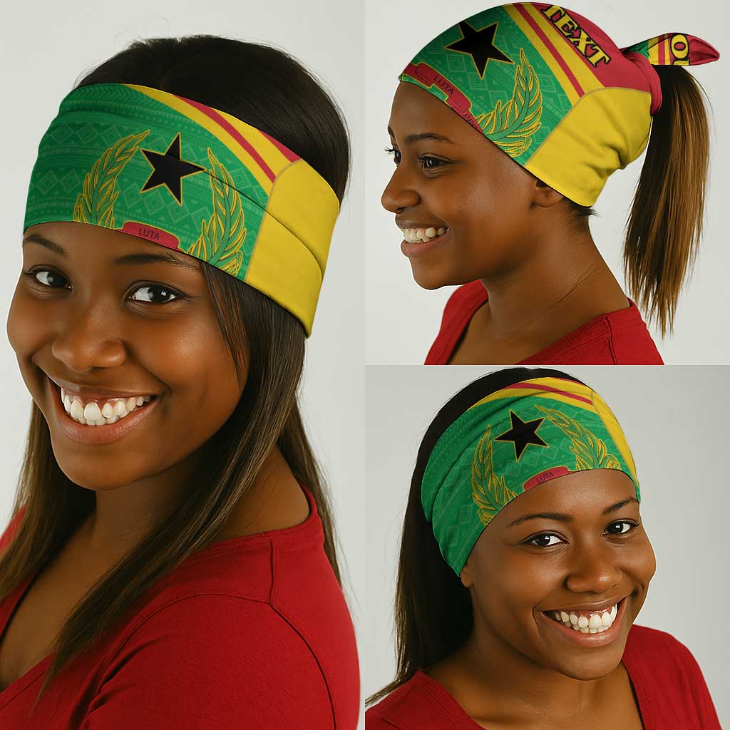 Personalised Afro Guinea Bissau Neck Gaiter Coat Of Arms Mix African Pattern LT15