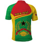 Personalised Afro Guinea Bissau Polo Shirt Coat Of Arms Mix African Pattern
