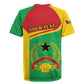 Personalised Afro Guinea Bissau Rugby Jersey Coat Of Arms Mix African Pattern