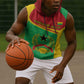 Personalised Afro Guinea Bissau Sleeveless Hoodie Coat Of Arms Mix African Pattern - African Pride