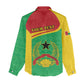 Personalised Afro Guinea Bissau Women Casual Shirt Coat Of Arms Mix African Pattern LT15