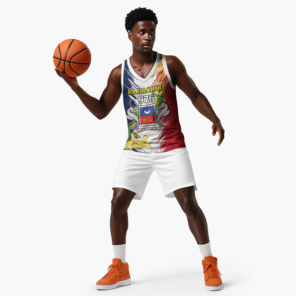 Afro Ra Hachiri 976 Basketball Jersey Coat Of Arms France Flag Style - African Pride