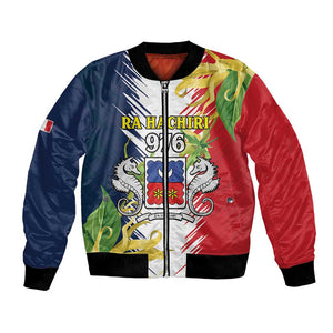 Afro Ra Hachiri 976 Bomber Jacket Coat Of Arms France Flag Style