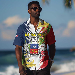 Afro Ra Hachiri 976 Hawaiian Shirt Coat Of Arms France Flag Style