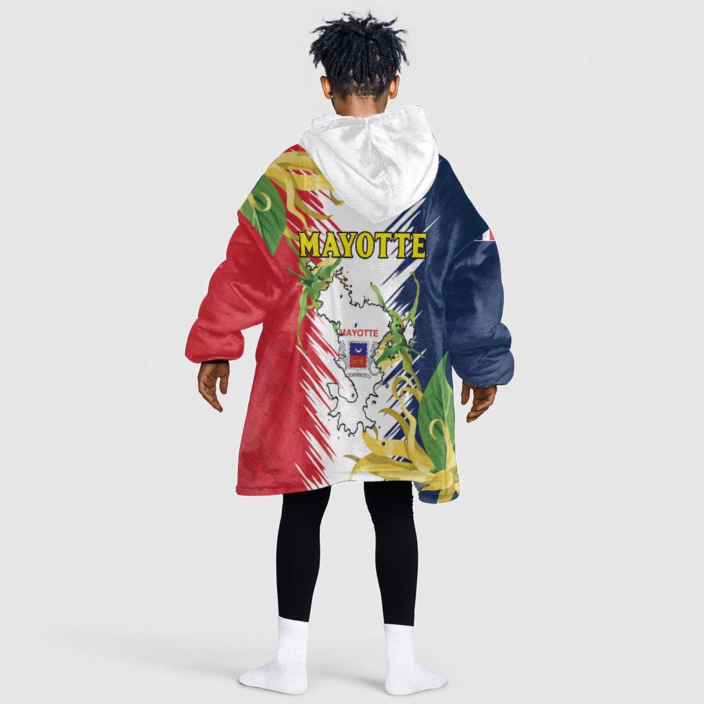 Afro Ra Hachiri 976 Kid Wearable Blanket Hoodie Coat Of Arms France Flag Style
