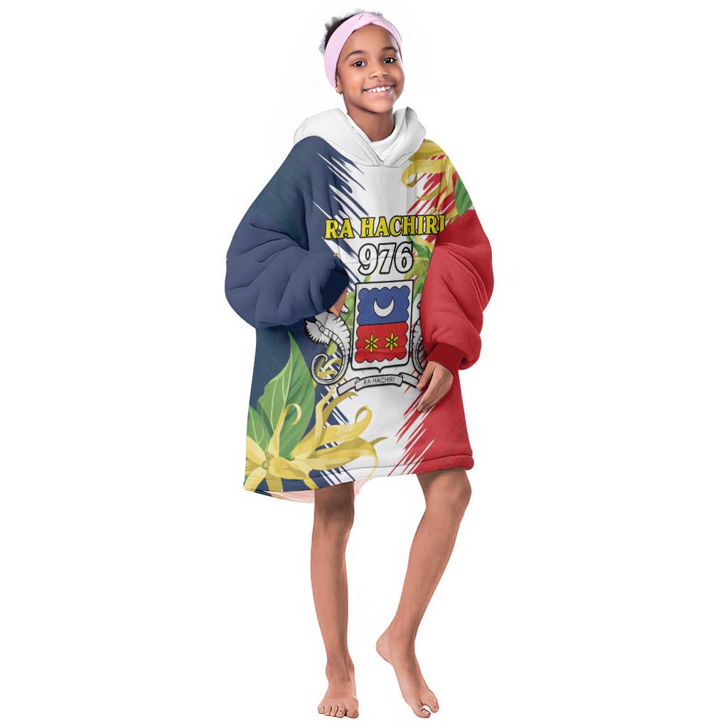 Afro Ra Hachiri 976 Kid Wearable Blanket Hoodie Coat Of Arms France Flag Style