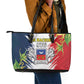 Afro Ra Hachiri 976 Leather Tote Bag Coat Of Arms France Flag Style