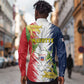 Afro Ra Hachiri 976 Long Sleeve Button Shirt Coat Of Arms France Flag Style