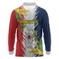 Afro Ra Hachiri 976 Long Sleeve Polo Shirt Coat Of Arms France Flag Style
