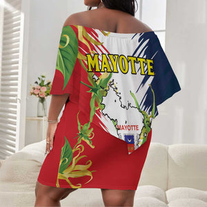 Afro Ra Hachiri 976 Off Shoulder Short Dress Coat Of Arms France Flag Style