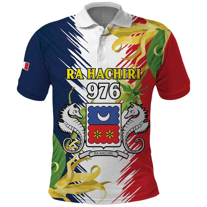 Afro Ra Hachiri 976 Polo Shirt Coat Of Arms France Flag Style
