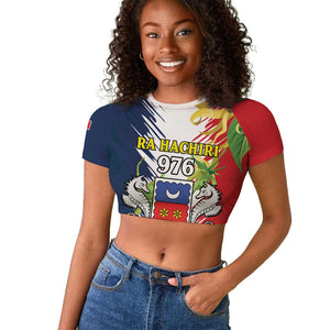 Afro Ra Hachiri 976 Raglan Cropped T shirt Coat Of Arms France Flag Style